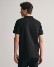 Polo t-shirt ανδρικό Gant Μαύρο βαμβακερό 3G2062026-G0005 Slim fit