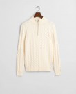 Πλεκτό half zip Gant Εκρού 3G8050603-G0130