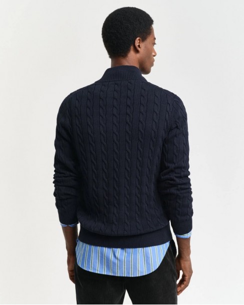 Πλεκτό Half zip Gant Σκούρο μπλε 3G8050603-G0433