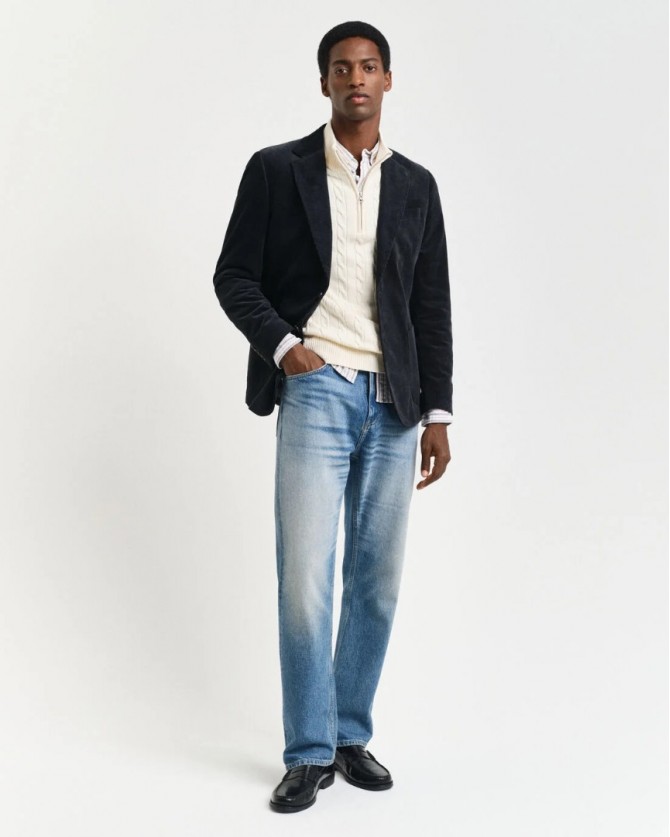 Πλεκτό half zip Gant Εκρού 3G8050603-G0130