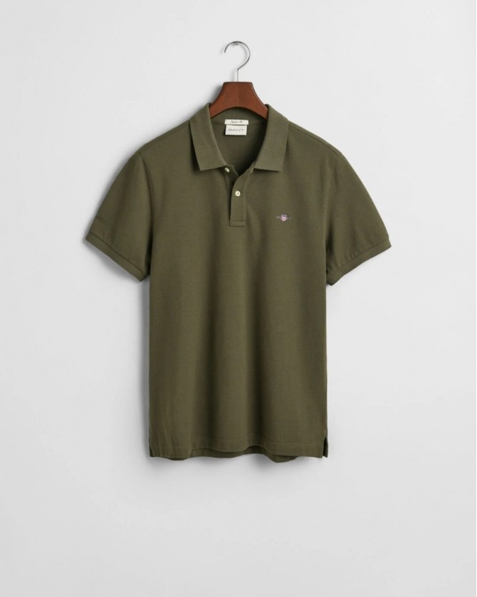 Polo t-shirt Gant Λαδί 2210-1-G0301