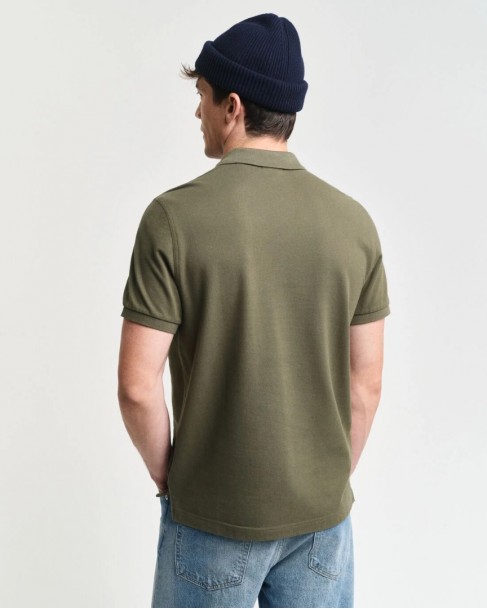 Polo t-shirt Gant Λαδί 2210-1-G0301