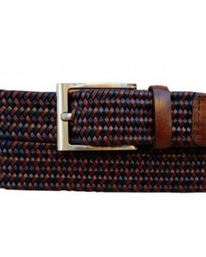 Ζώνη Gad πλεκτή Μπλε-Καφέ B660
