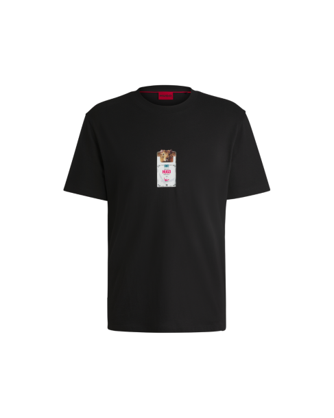 T-shirt Hugo Μαύρο Dilesses 50530683-001
