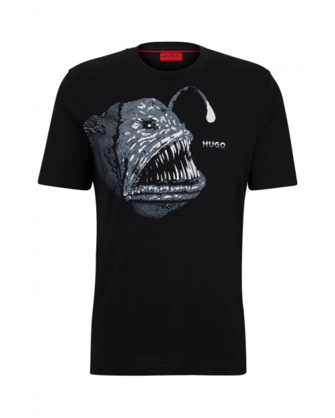 T-shirt Hugo Μαύρο Dibeach 50513812-001