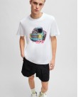 T-shirt ανδρικό Hugo Λευκό Damotoro 50514092-100 Relaxed fit