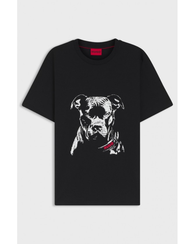 T-shirt Hugo Μαύρο Dubrox 50553779-001