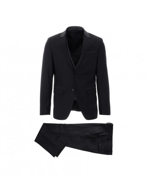Κοστούμι με γιλέκο Karl Lagerfeld Μαύρο 115244-532096-2-990