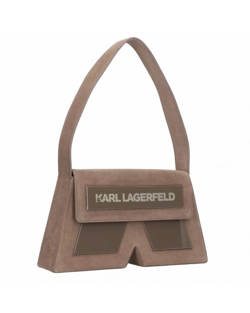 Τσάντα ώμου Karl Lagerfeld Σκούρο μπεζ 230W3177-A767 DARK TAUPE