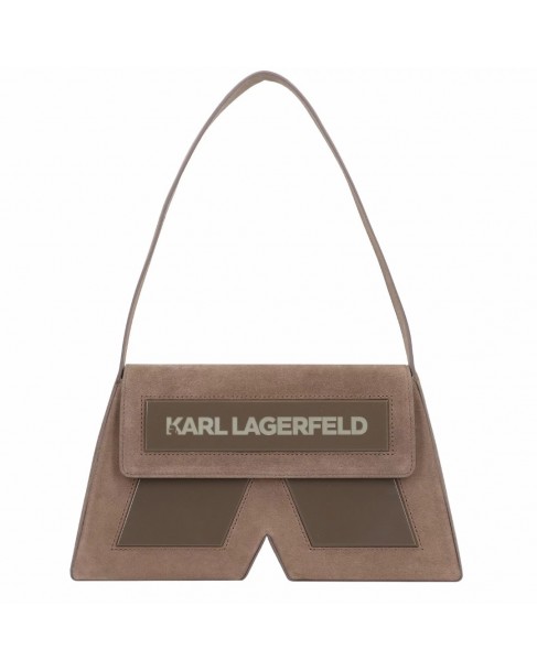 Τσάντα ώμου Karl Lagerfeld Σκούρο μπεζ 230W3177-A767 DARK TAUPE