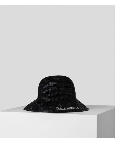 Καπέλο ψάθινο Karl Lagerfeld Μαύρο 231W3407-A999 Black