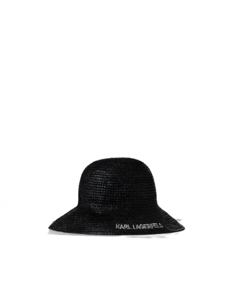 Καπέλο ψάθινο Karl Lagerfeld Μαύρο 231W3407-A999 Black