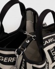 Τσάντα ώμου Karl Lagerfeld Μαύρη-Εκρού 235W3030 A199-NATURAL/BLACK