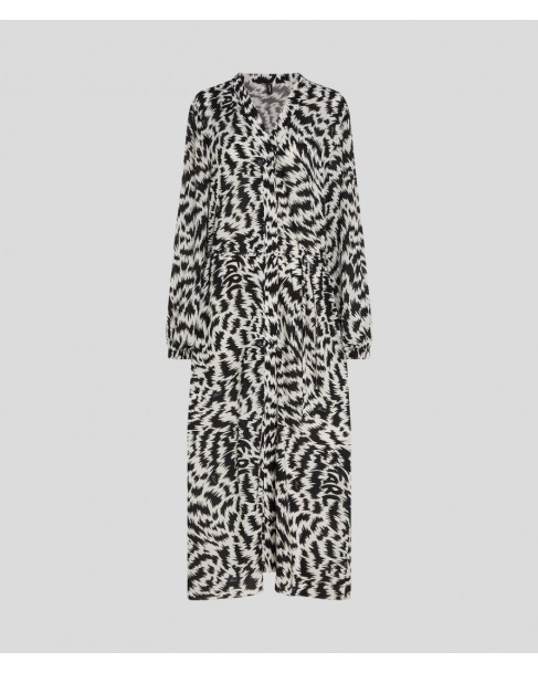 Καφτάνι Karl Lagerfeld Animal print Μαύρο-Λευκό 241W2238-R32