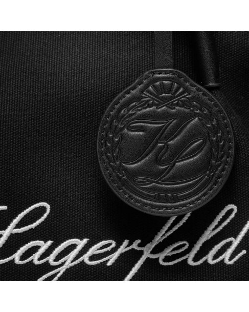 Τσάντα ψάθινη Karl Lagerfeld Μαύρη 241W3005-A999