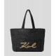 Τσάντα ψάθινη Karl Lagerfeld Μαύρη 241W3064 999-black