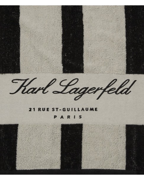 Πετσέτα Karl Lagerfeld Μαύρη-Εκρού 241W3960 999-black