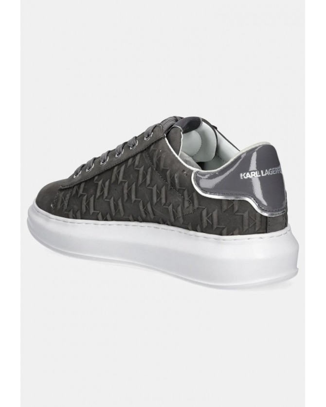 Υπόδημα Sneakers Karl Lagerfeld Γκρι KL52547K 255-Mid Grey Nubuck