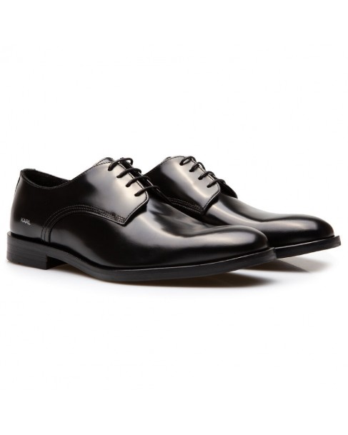 Υπόδημα Επίσημο Karl Lagerfeld Μαύρο Life Style Shoes KL12224 000-Black Lthr