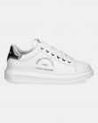 Υπόδημα Sneakers Karl Lagerfeld Λευκό KL52538K 01S-White Lthr w/Silver