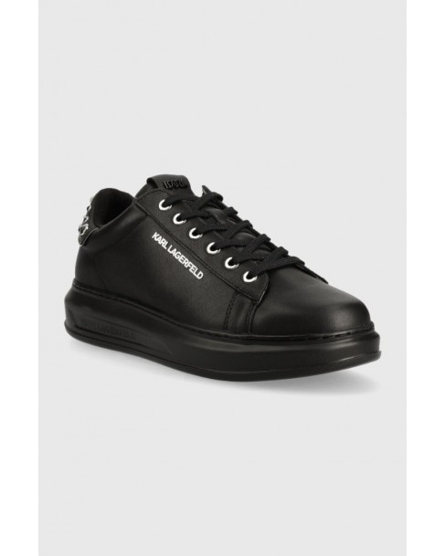 Υπόδημα Sneakers Karl Lagerfeld Μαύρο KL52576 00S-Black Lthr w/Silver
