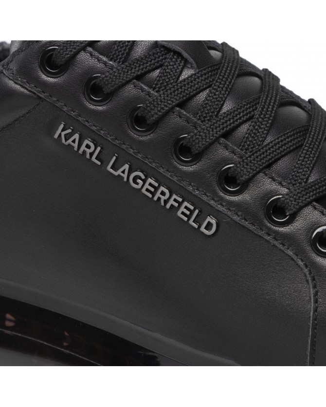 Υπόδημα Sneakers Karl Lagerfeld Μαύρο Lo Lace Lthr KL52625 00X-Black Lthr / mono