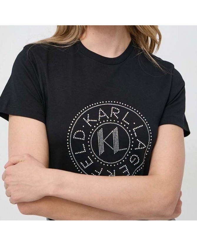 T-shirt Karl Lagerfeld Μαύρο 240W1700 999-Black