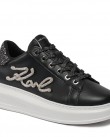 Υπόδημα Sneakers Karl Lagerfeld Μαύρο KL62510G 00S-Black Lthr w/Silver