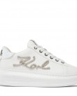 Υπόδημα Sneakers Karl Lagerfeld Λευκό KL62510G 01S-White Lthr w/Silver