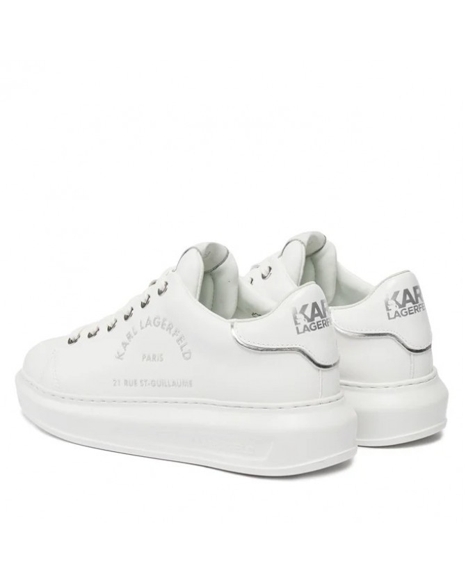 Υπόδημα Sneakers Karl Lagerfeld Λευκό KL62539F 01S-White Lthr w/Silver