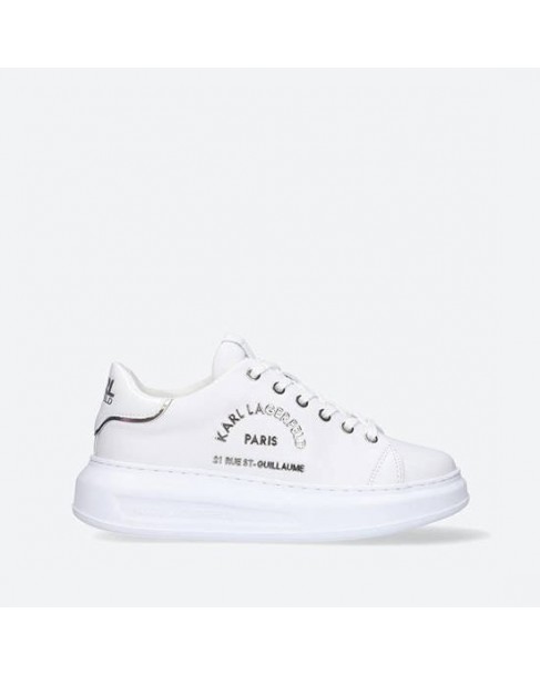 Υπόδημα Sneakers Karl Lagerfeld Λευκό KL62539  01S-White Lthr w/Silver