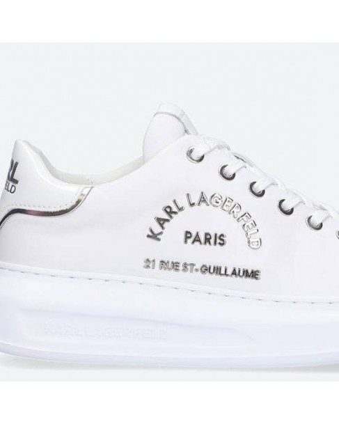 Υπόδημα Sneakers Karl Lagerfeld Λευκό KL62539  01S-White Lthr w/Silver