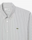 Πουκάμισο Lacoste Ριγέ Λευκό-Πράσινο 3CH5084-L737