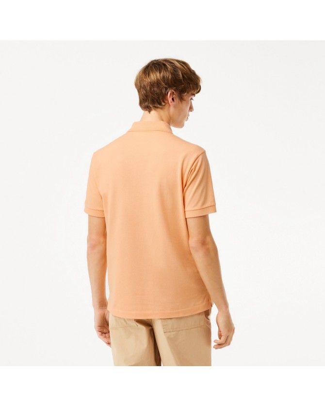 Polo t-shirt ανδρικό Lacoste βαμβακερό Πορτοκαλί 3L1212-LIXY Classic fit