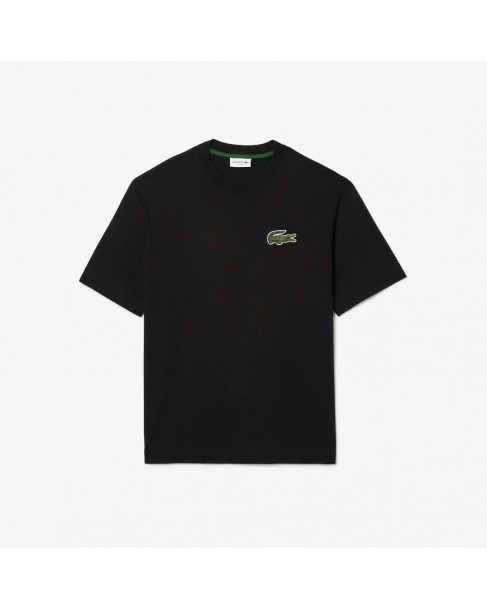 T-shirt ανδρικό Lacoste Μαύρο βαμβακερό 3TH0062-L031 Loose fit