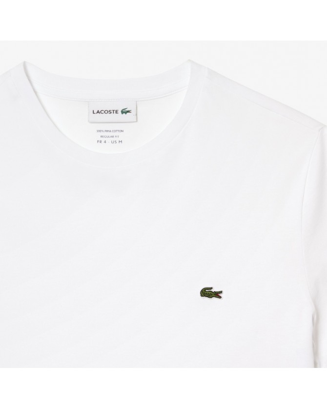 T-shirt ανδρικό Lacoste Λευκό Βαμβακερό 3TH6709-L001 Regular fit