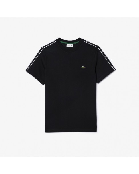 T-shirt ανδρικό Lacoste βαμβακερό Μαύρο 3TH7404-L031