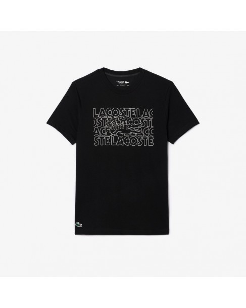 T-shirt Lacoste Μαύρο 3TH7505-L031