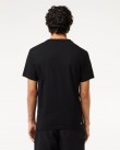 T-shirt ανδρικό Lacoste βαμβακερό  Μαύρο 3TH8937-L258 Regularf it
