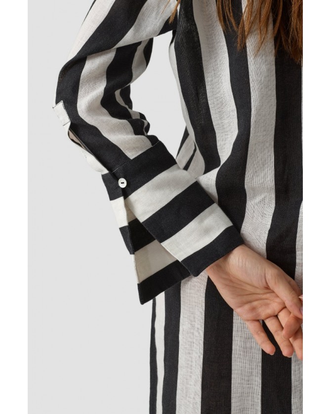 Tunic Mr Mood Λευκή LINETUNICE25-BLACK&WHITE