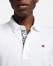 Polo t-shirt Napapijri Λευκό EOLANOS 3 NP0A4GB3 002-BRIGHTWHITE