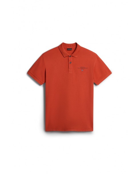 Polo t-shirt Napapijri Πορτοκαλί ELBAS SS 4 NP0A4GDL A62-ORANGE BURNT