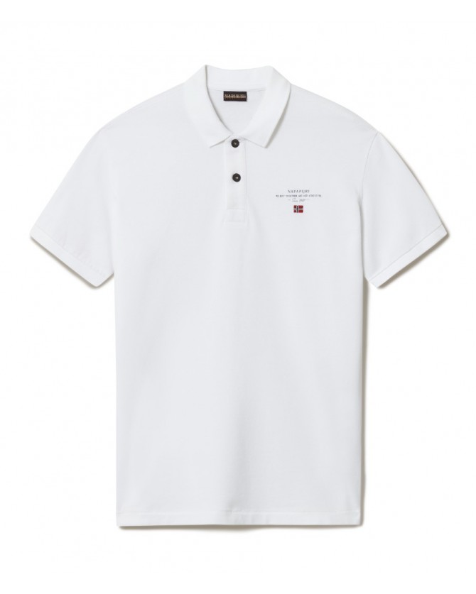 Polo t-shirt Napapijri Λευκό  ELBAS SS 4 NP0A4GDL 002-BRIGHTWHITE