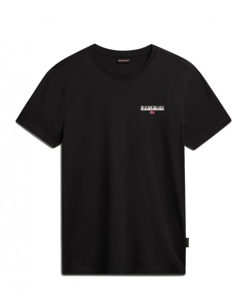 T-shirt Napapijri Μαύρο S-ICE SS 2 NP0A4GWI 041-BLACK 