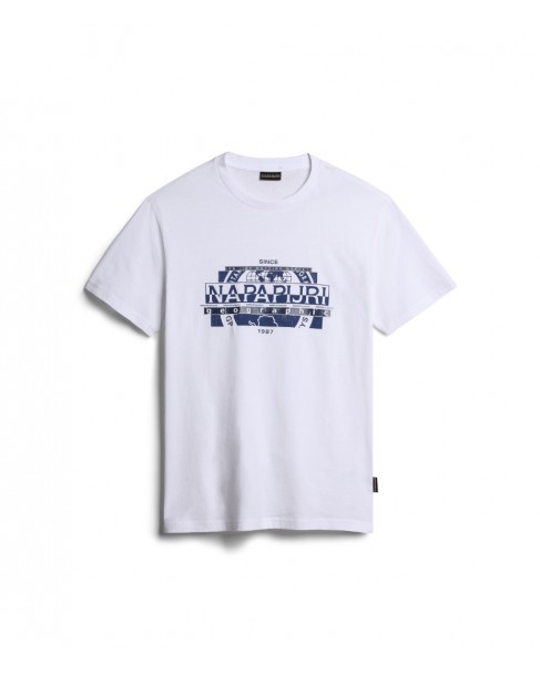 T-shirt Napapijri Λευκό S-MANTA SS NP0A4H2C BRIGHTWHITE-002