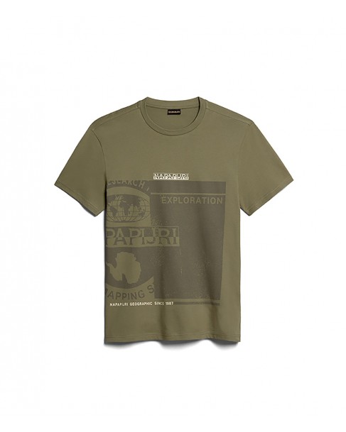 T-shirt Napapijri Λαδί S-MANTA SS NP0A4H2C GAE-GREEN LICHEN
