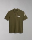 Polo t-shirt Napapijri Λαδί E-AMUNDSEN NP0A4H6A GAE-GREEN LICHEN