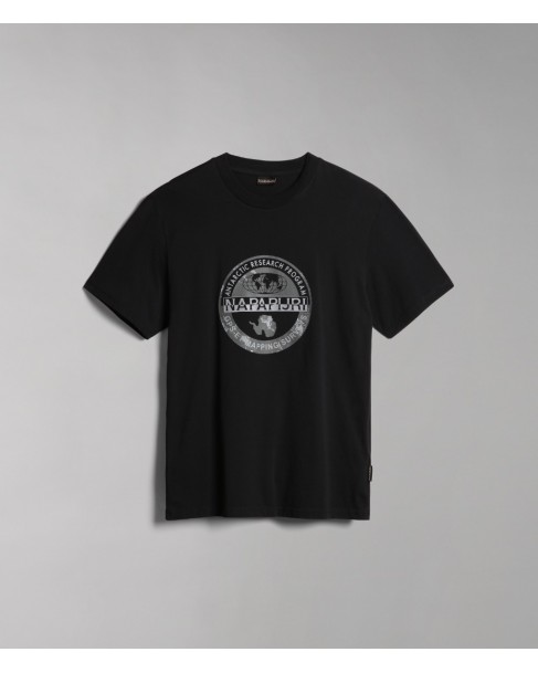 T-shirt Napapijri Μαύρο S-BOLLO SS 1 NP0A4H9K 041-BLACK 