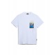 T-shirt Napapijri Λευκό S-CANADA NP0A4HQM 002-BRIGHTWHITE