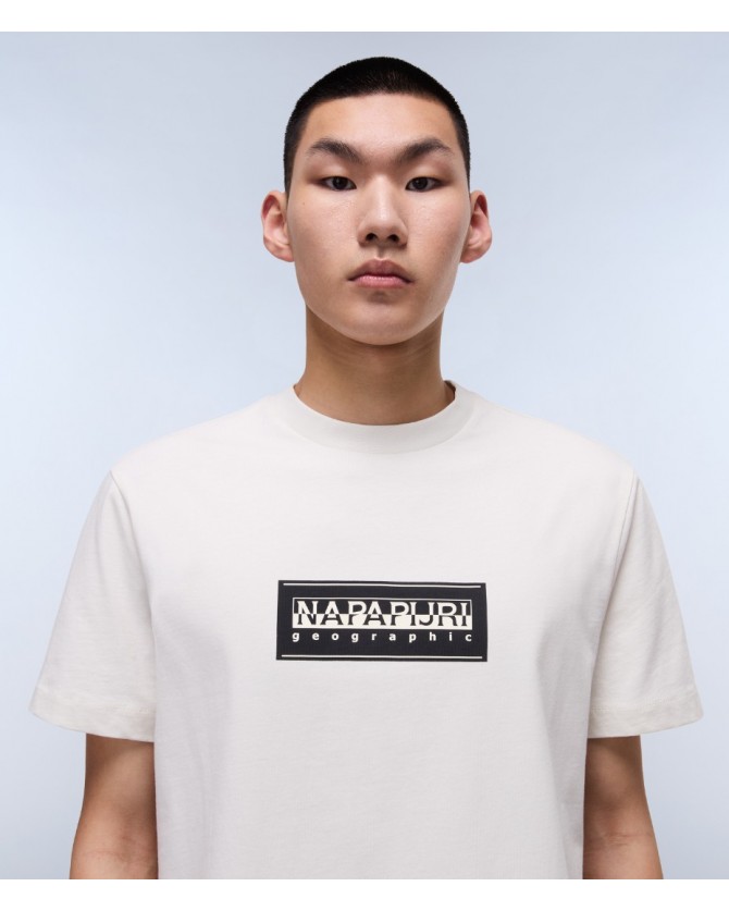 T-shirt Napapijri Λευκό  BOX LOGO SS NP0A4I3L-N1A